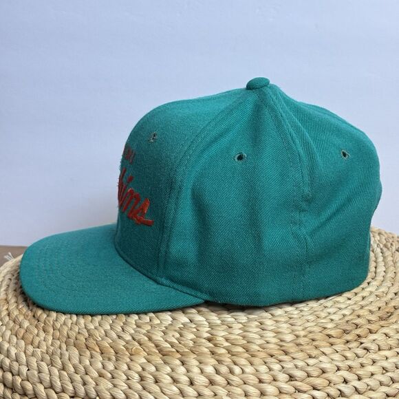 Vintage 90s Miami Dolphins Sports Specialties Script Pro NFL Snapback Hat Wool - Picture 3 of 8